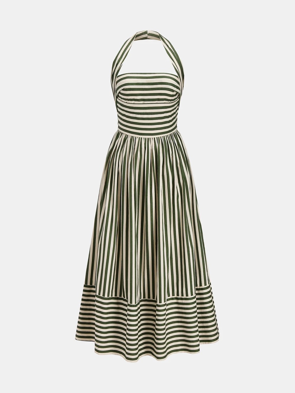 Striped Halter Neck Maxi Dress - Picture 2 of 5